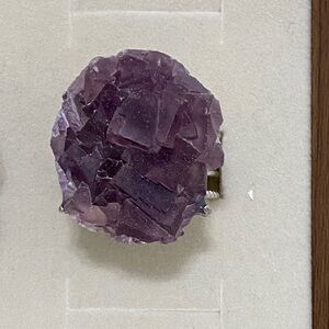Purple fluorite Statement Ring